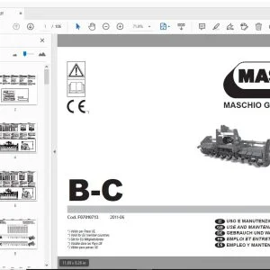 MASCHIO GASPARDO B-C USE & MAINTENANCE / PARTS MANUAL F07010713 - PDF