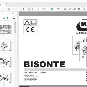 MASCHIO GASPARDO BISONTE PARTS MANUAL F07011389 - PDF DOWNLOAD