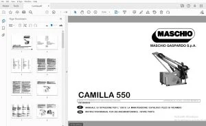 MASCHIO GASPARDO CAMILLA 550 USE & MAINTENANCE/PARTS MANUAL - PDF