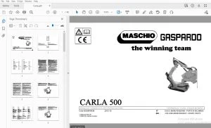 MASCHIO GASPARDO CARLA 500 HYDRAULIC FLAIL-EDGER MOWER USE & MAINTENANCE/PARTS MANUAL - PDF
