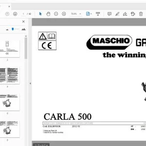 MASCHIO GASPARDO CARLA 500 HYDRAULIC FLAIL-EDGER MOWER USE & MAINTENANCE/PARTS MANUAL - PDF