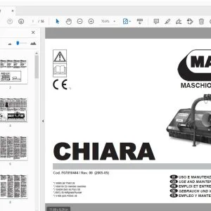 MASCHIO GASPARDO CHIARA USE & MAINTENANCE / PARTS MANUAL F07010444 - PDF