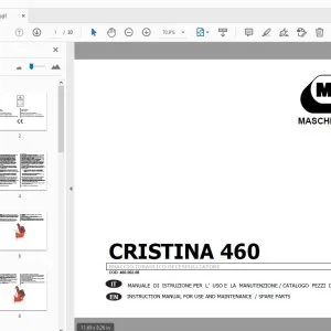 MASCHIO GASPARDO CRISTINA 460 USE AND MAINTENANCE/PARTS MANUAL - PDF