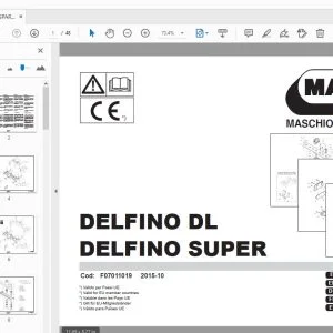 MASCHIO GASPARDO DELFINO DL DELFINO SUPER PARTS MANUAL F07011019 - PDF