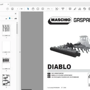 MASCHIO GASPARDO DIABLO USO E MANUTENZIONE - PDF DOWNLOAD