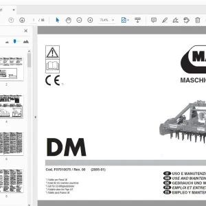 MASCHIO GASPARDO DM USE & MAINTENANCE / PARTS MANUAL - PDF DOWNLOAD