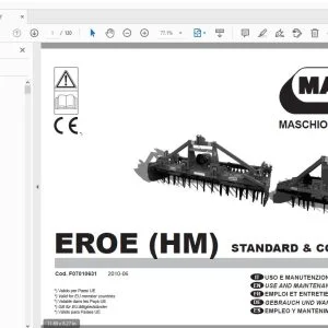 MASCHIO GASPARDO EROE (HM) STANDARD & COMBI USE & MAINTENANCE / PARTS MANUAL - PDF