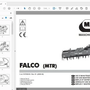 MASCHIO GASPARDO FALCO (MTR) USE & MAINTENANCE / PARTS MANUAL - PDF