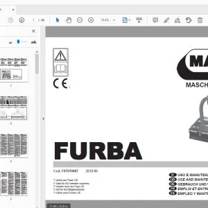 MASCHIO GASPARDO FURBA USE & MAINTENANCE / PARTS MANUAL - PDF
