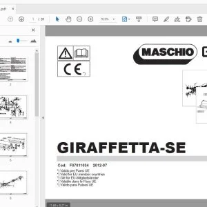 MASCHIO GASPARDO GIRAFFETTA-SE PARTS MANUAL - PDF DOWNLOAD