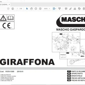 MASCHIO GASPARDO GIRAFFONA PARTS MANUAL - PDF DOWNLOAD