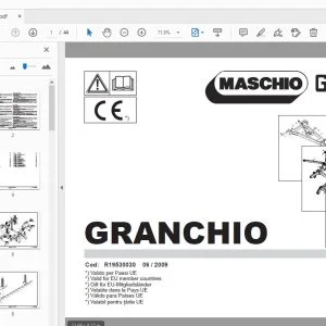 MASCHIO GASPARDO GRANCHIO PARTS MANUAL R19530030 - PDF DOWNLOAD