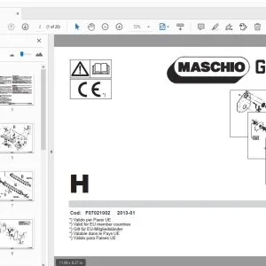 MASCHIO GASPARDO H PARTS MANUAL F07021002 - PDF DOWNLOAD