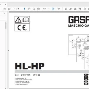 MASCHIO GASPARDO HL-HP PARTS MANUAL G19531080 - PDF DOWNLOAD