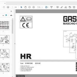 MASCHIO GASPARDO HR PARTS MANUAL G19531090 - PDF DOWNLOAD