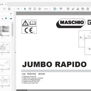 MASCHIO GASPARDO JUMBO RAPIDO PARTS MANUAL F07011015 - PDF DOWNLOAD