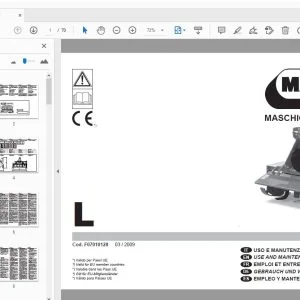 MASCHIO GASPARDO L USE & MAINTENANCE / PARTS MANUAL F07010128 - PDF