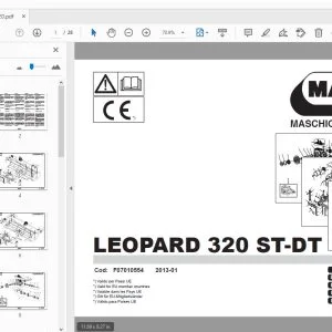 MASCHIO GASPARDO LEOPARD 320 ST-DT PARTS MANUAL F07010554 - PDF