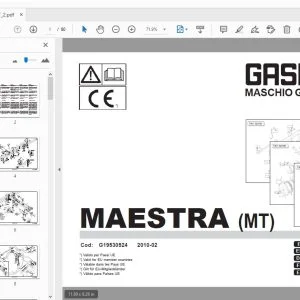 MASCHIO GASPARDO MAESTRA (MT) PARTS MANUAL G19530524 - PDF DOWNLOAD