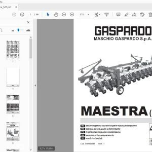 MASCHIO GASPARDO MAESTRA (MT) ИНСТРУКЦИИ ПО ЭКСПЛУАТАЦИИ И ТЕХОБСЛУЖИВАНИЮ - PDF