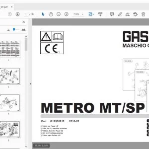 MASCHIO GASPARDO METRO MTSP PARTS MANUAL G19530913 - PDF