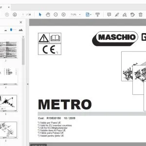 MASCHIO GASPARDO METRO PARTS MANUAL - PDF DOWNLOAD