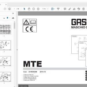 MASCHIO GASPARDO MTE PARTS MANUAL G19530268 - PDF DOWNLOAD