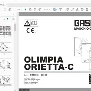 MASCHIO GASPARDO OLIMPIA ORIETTA-C PARTS MANUAL G19530932 - PDF