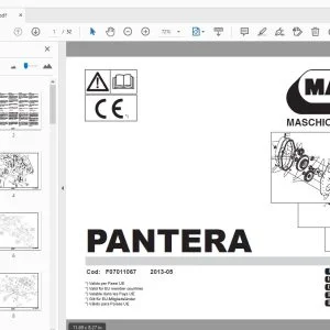 MASCHIO GASPARDO PANTERA PARTS MANUAL F07011067 - PDF DOWNLOAD