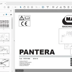 MASCHIO GASPARDO PANTERA PARTS MANUAL F07011082 - PDF DOWNLOAD