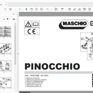 MASCHIO GASPARDO PINOCCHIO PARTS MANUAL F07011058 - PDF DOWNLOAD
