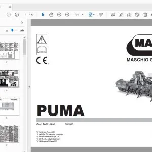 MASCHIO GASPARDO PUMA USE & MAINTENANCE MANUAL F07010990 - PDF DOWNLOAD