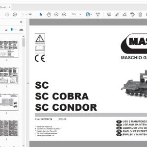 MASCHIO GASPARDO SC SC COBRA SC CONDOR USE & MAINTENANCE / PARTS MANUAL F07010714 - PDF