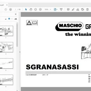 MASCHIO GASPARDO SGRANASASSI PARTS MANUAL EOM0002SP - PDF DOWNLOAD