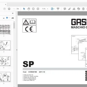 MASCHIO GASPARDO SP PARTS MANUAL G19530198 - PDF DOWNLOAD