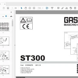 MASCHIO GASPARDO ST300 PARTS MANUAL G19530276 - PDF DOWNLOAD