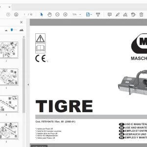 MASCHIO GASPARDO TIGRE USE & MAINTENANCE / PARTS MANUAL F07010478 - PDF DOWNLOAD
