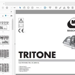 MASCHIO GASPARDO TRITONE USE & MAINTENANCE MANUAL - PDF DOWNLOAD