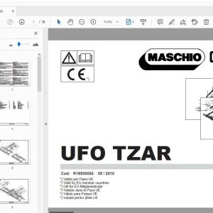 MASCHIO GASPARDO UFO TZAR PARTS MANUAL R19530063 - PDF DOWNLOAD