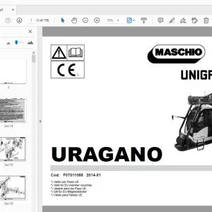 MASCHIO GASPARDO UNIGREEN URAGANO PARTS MANUAL F07011088 - PDF DOWNLOAD