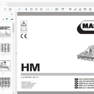 MASCHIO HM USE & MAINTENANCE / PARTS MANUAL - PDF DOWNLOAD