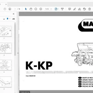 MASCHIO K-KP PARTS MANUAL 00226120 - PDF DOWNLOAD