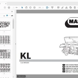 MASCHIO KL Operator & Parts Manual PDF