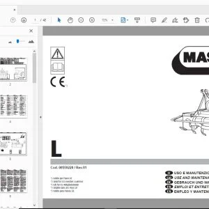 MASCHIO L Operator & Parts Manual 00559228 PDF