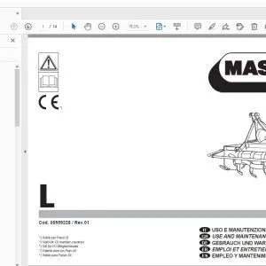 MASCHIO L USE & MAINTENANCE / PARTS MANUAL 00559228 - PDF