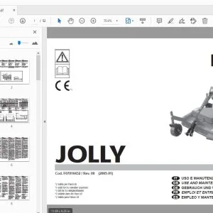 MASCHIO LMC-M JOLLY USE & MAINTENANCE / PARTS MANUAL - PDF