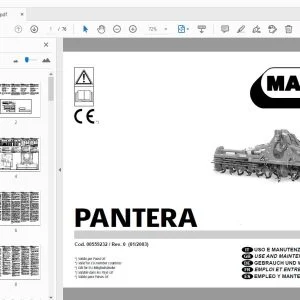 MASCHIO PANTERA USE & MAINTENANCE / PARTS MANUAL 00559232 - PDF DOWNLOAD