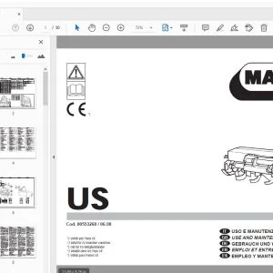 MASCHIO US USE & MAINTENANCE/PARTS MANUAL 00553260 - PDF