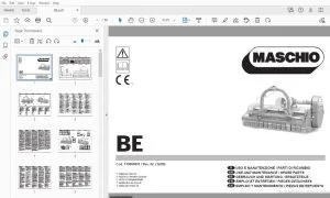 MASCHO BE USE & MAINTENANCE  PARTS MANUAL T19000001 - PDF DOWNLOAD