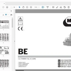 MASCHO BE USE & MAINTENANCE  PARTS MANUAL T19000001 - PDF DOWNLOAD